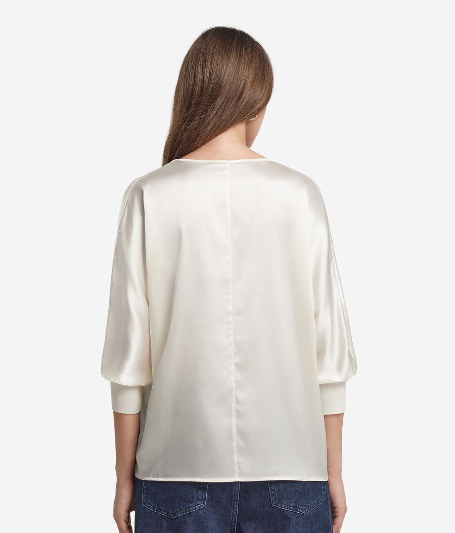 seidenbluse mit v-ausschnitt