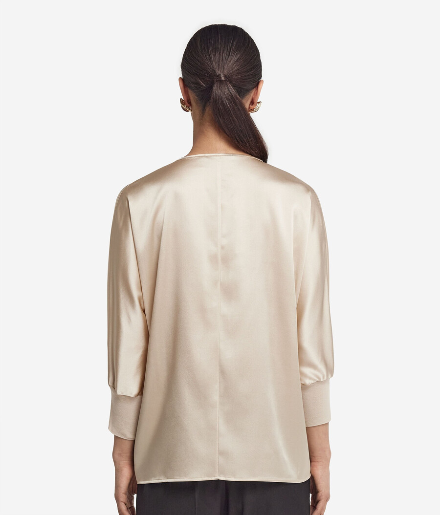 seidenbluse mit v-ausschnitt