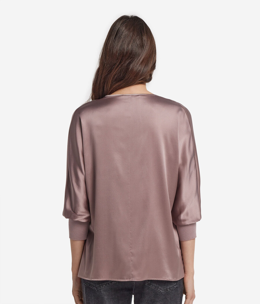 seidenbluse mit v-ausschnitt