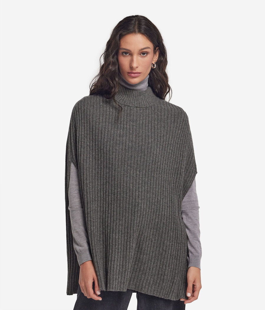 geripptes ultraweiches kaschmir-cape