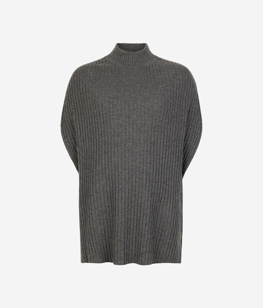 geripptes ultraweiches kaschmir-cape