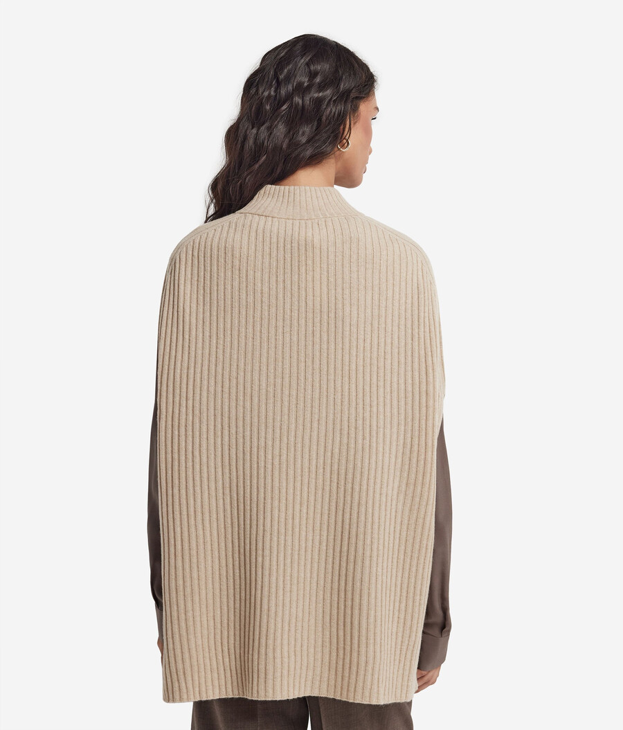 geripptes ultraweiches kaschmir-cape