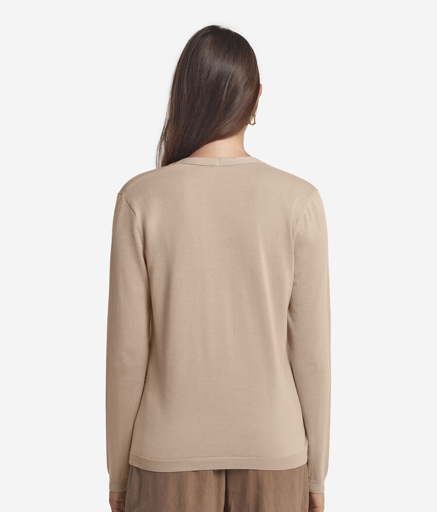 langärmeliger baumwoll-cardigan frisch
