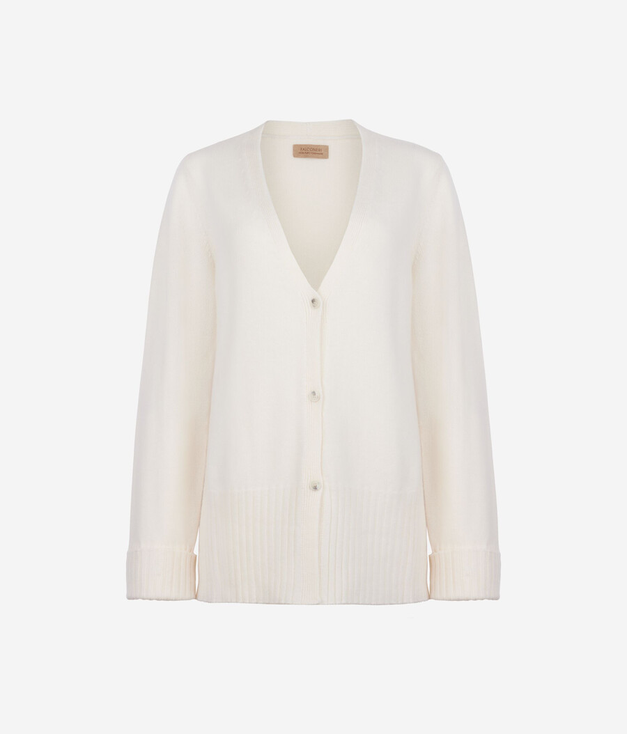 ultraweicher kaschmir-cardigan mit v-ausschnitt