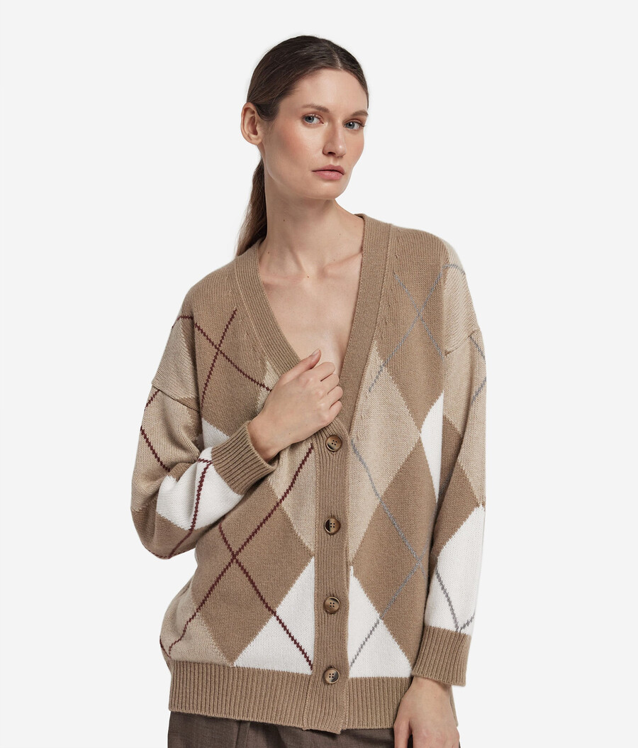 ultraweicher kaschmir-diamant-cardigan