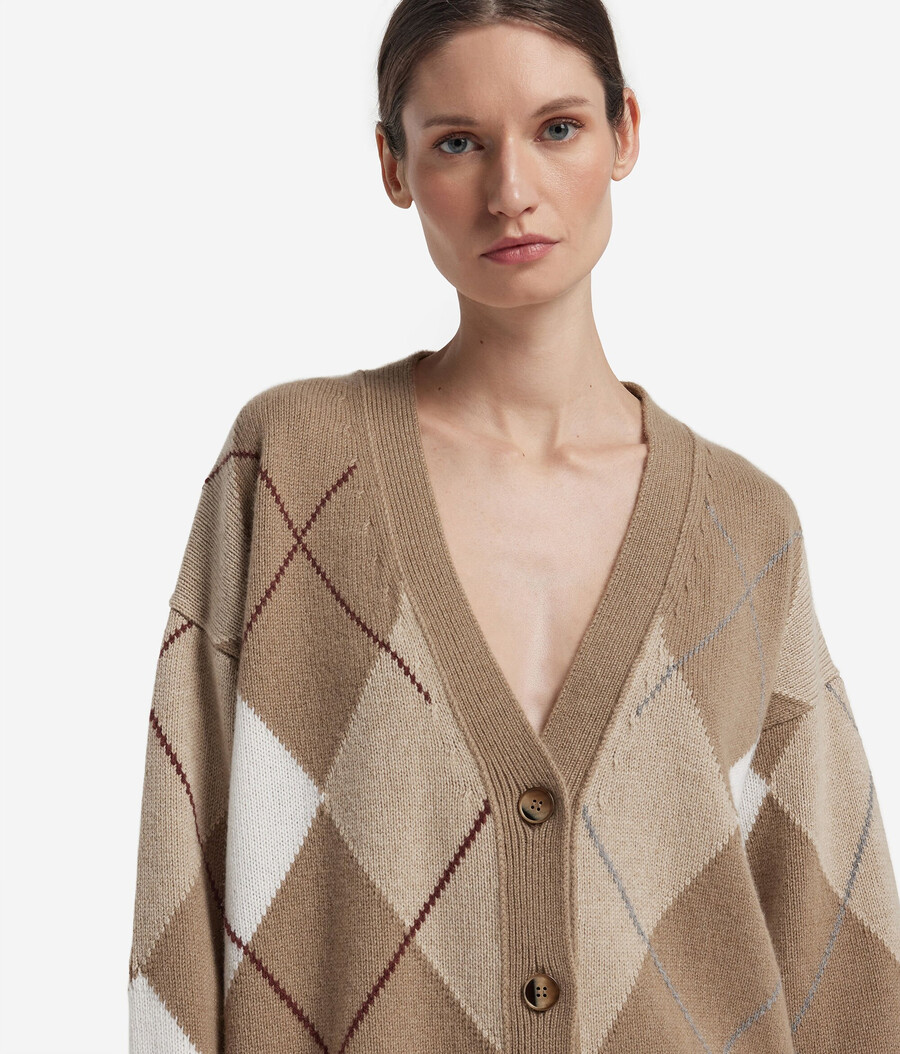 ultraweicher kaschmir-diamant-cardigan