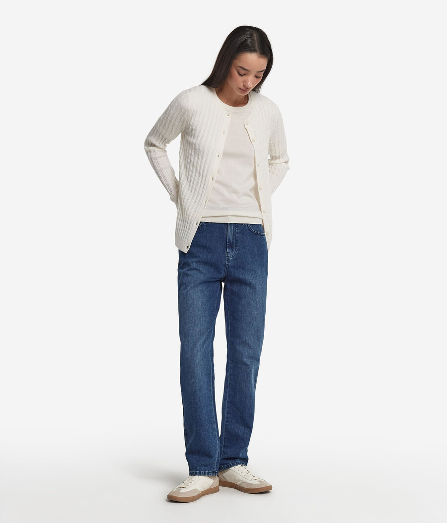 feiner kaschmir-zopfstrick-cardigan