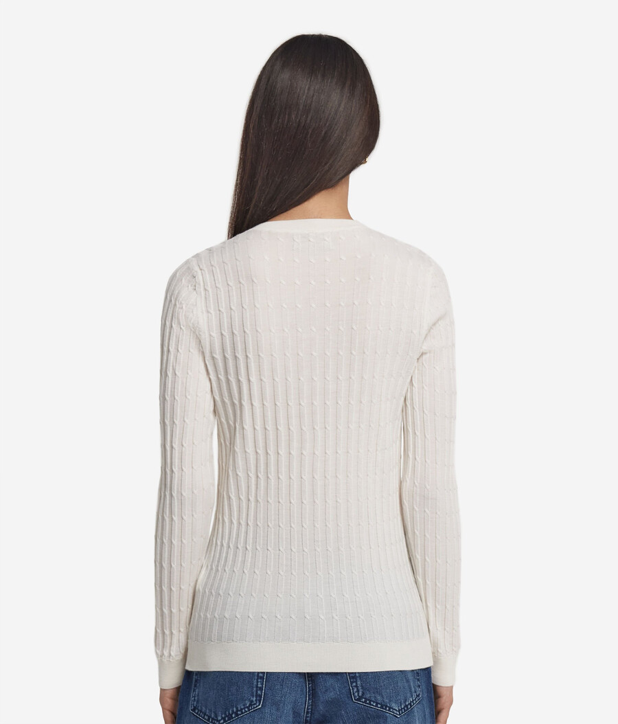 feiner kaschmir-zopfstrick-cardigan
