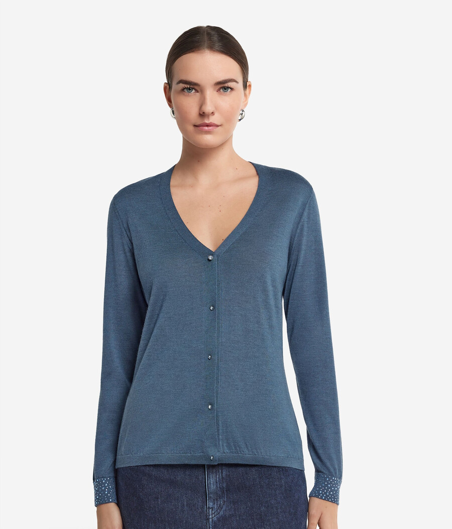 ultrafeiner kaschmirpullover mit strasssteinen
