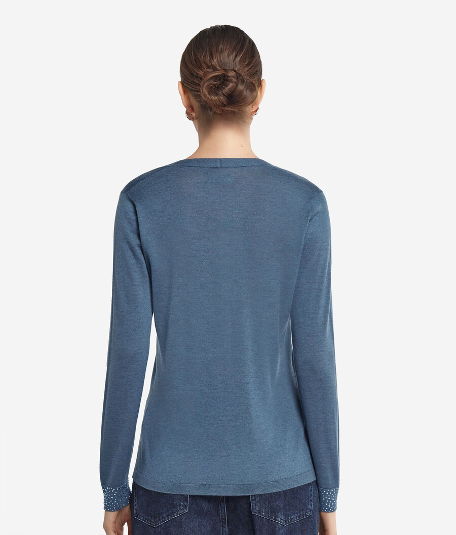 ultrafeiner kaschmirpullover mit strasssteinen