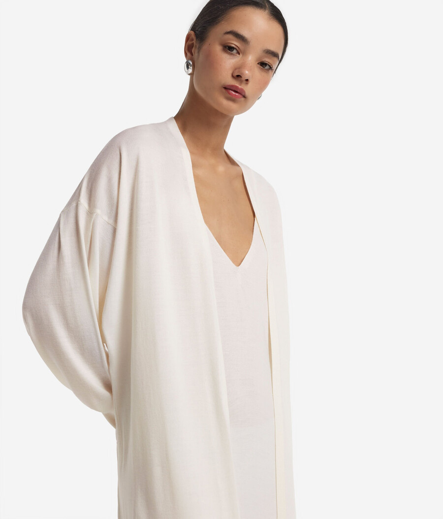 langer ultrafeiner kaschmir-cardigan