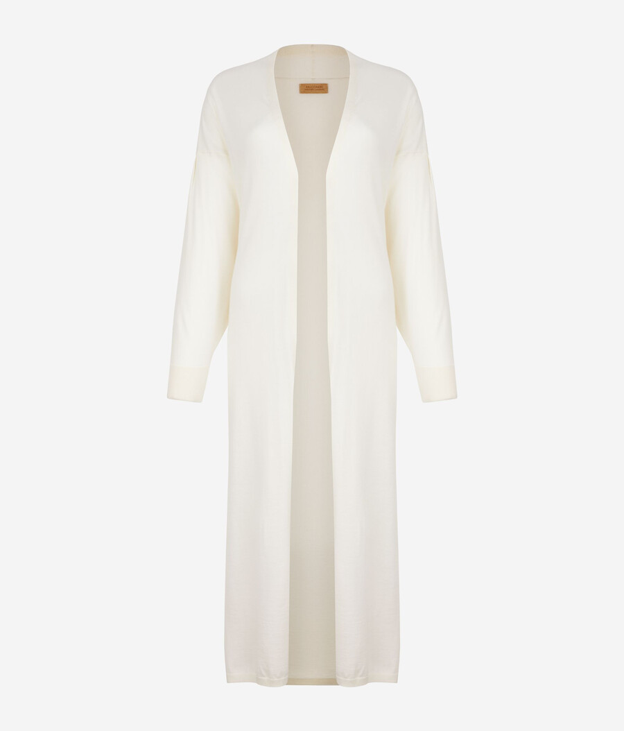 langer ultrafeiner kaschmir-cardigan