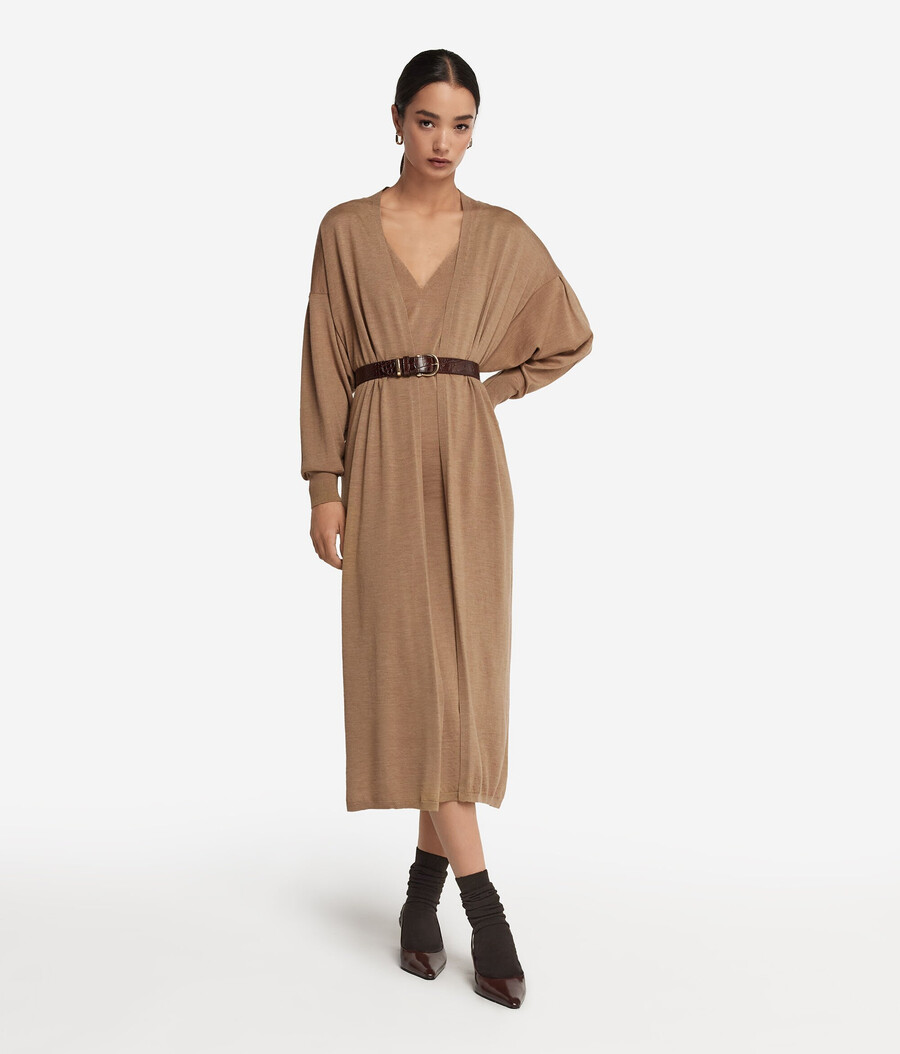 langer ultrafeiner kaschmir-cardigan