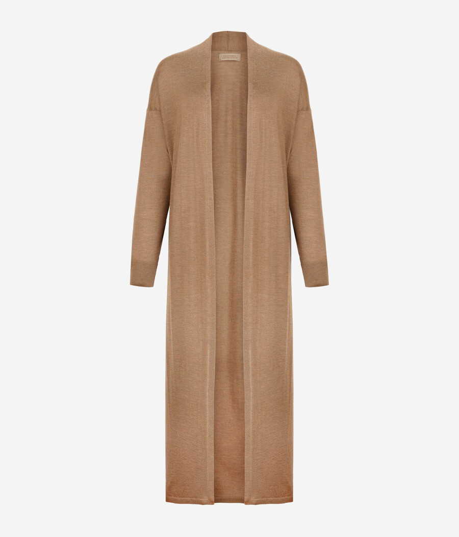 langer ultrafeiner kaschmir-cardigan