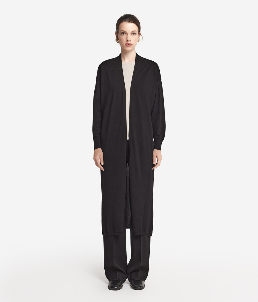 langer ultrafeiner kaschmir-cardigan