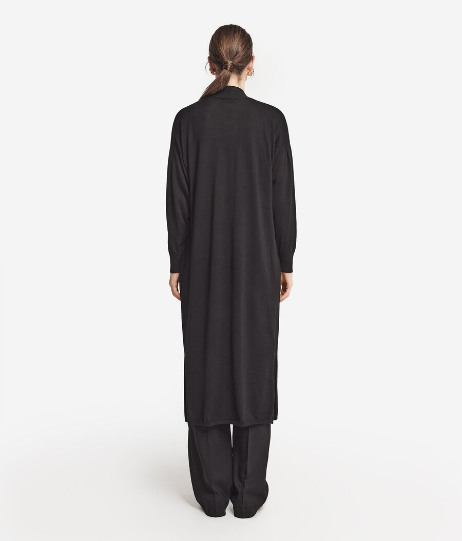 langer ultrafeiner kaschmir-cardigan