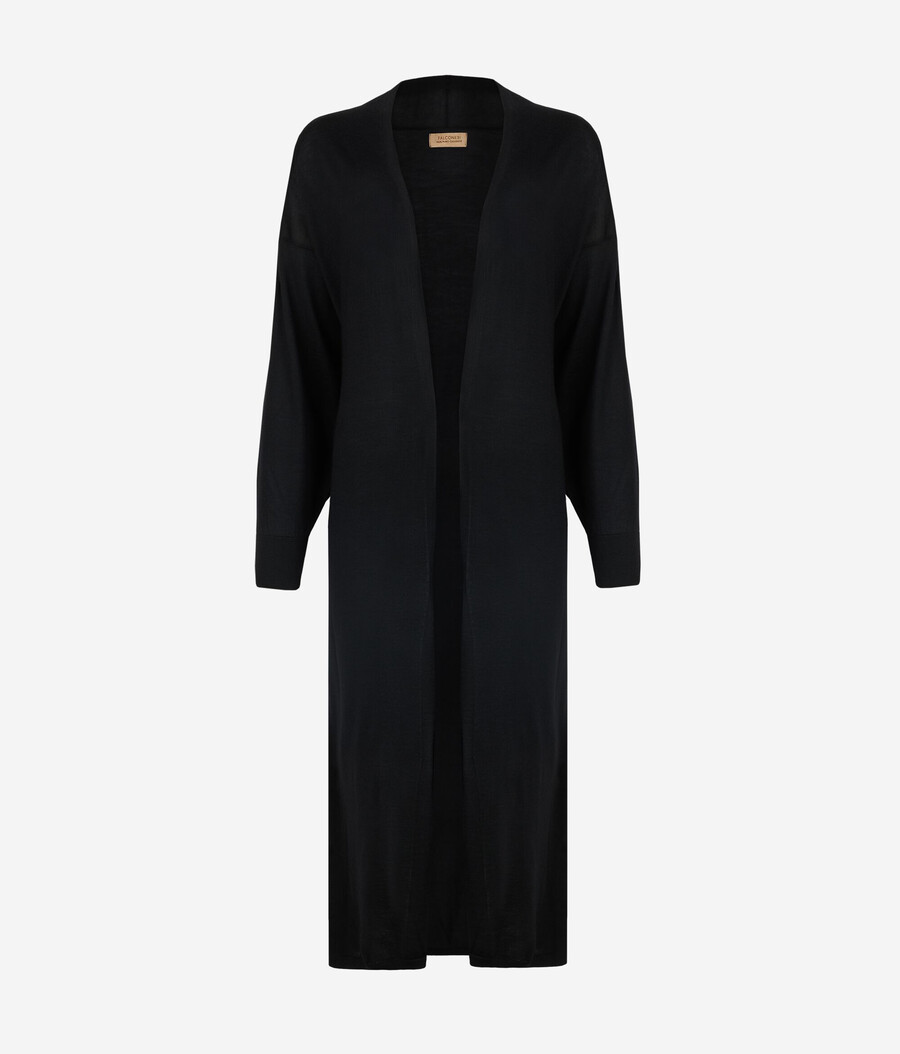 langer ultrafeiner kaschmir-cardigan
