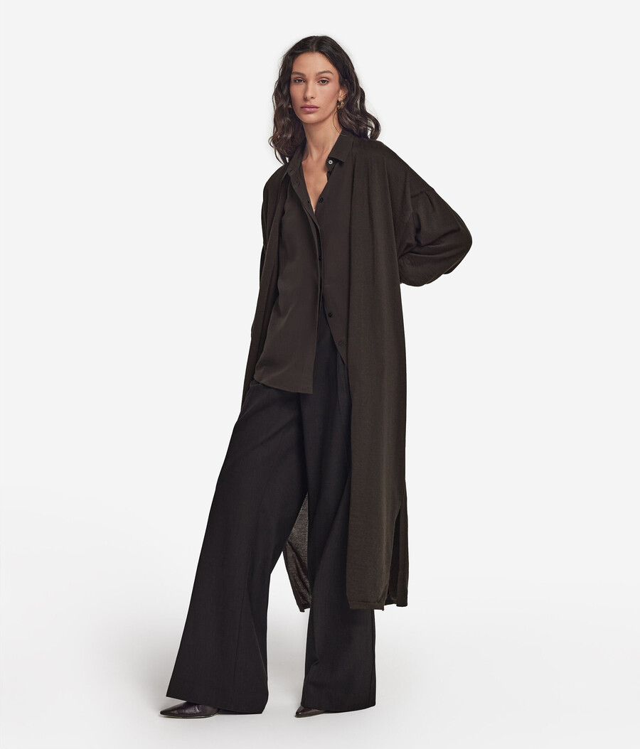 langer ultrafeiner kaschmir-cardigan