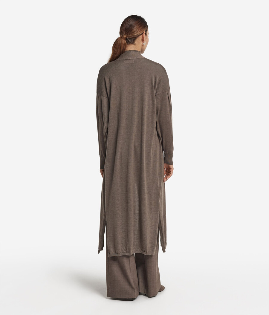 langer ultrafeiner kaschmir-cardigan