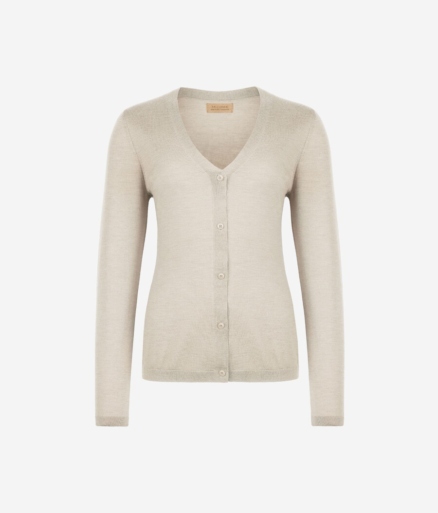 feiner kaschmir-cardigan mit v-ausschnitt