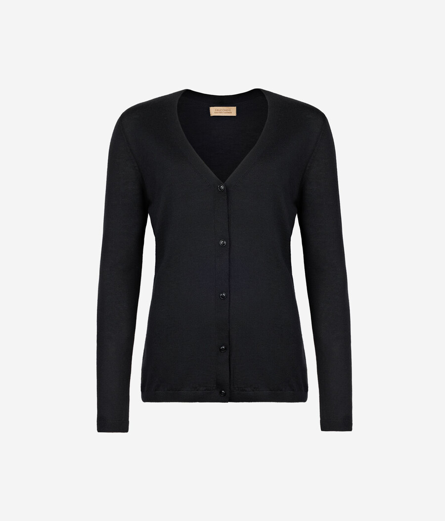 feiner kaschmir-cardigan mit v-ausschnitt