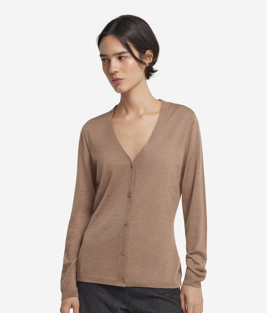 feiner kaschmir-cardigan mit v-ausschnitt