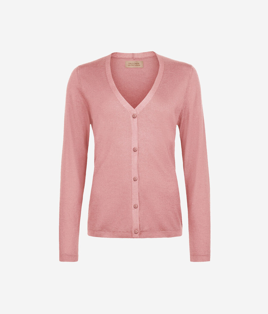 feiner kaschmir-cardigan mit v-ausschnitt