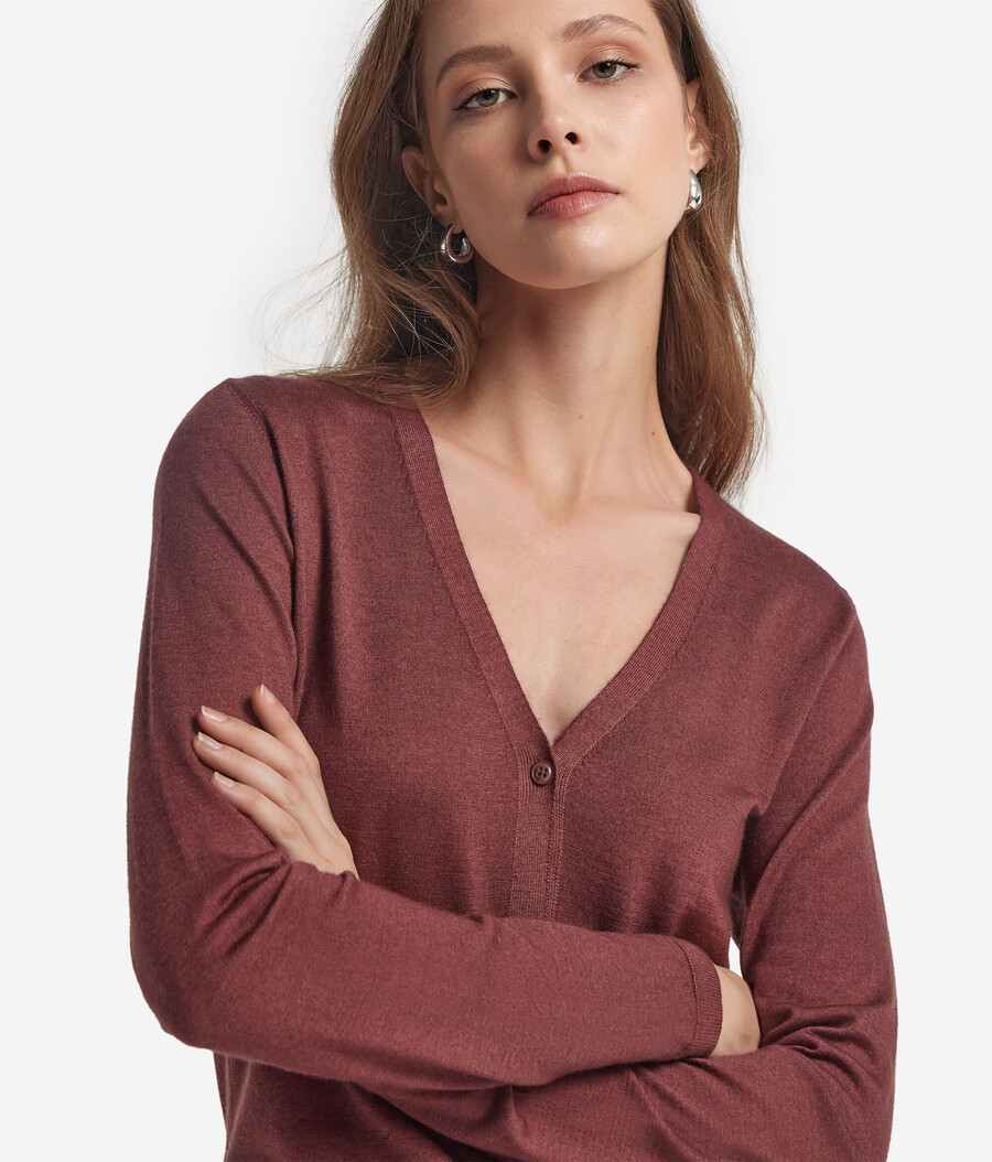 feiner kaschmir-cardigan mit v-ausschnitt