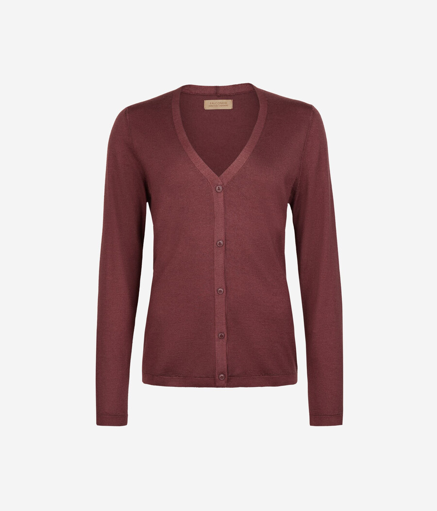 feiner kaschmir-cardigan mit v-ausschnitt