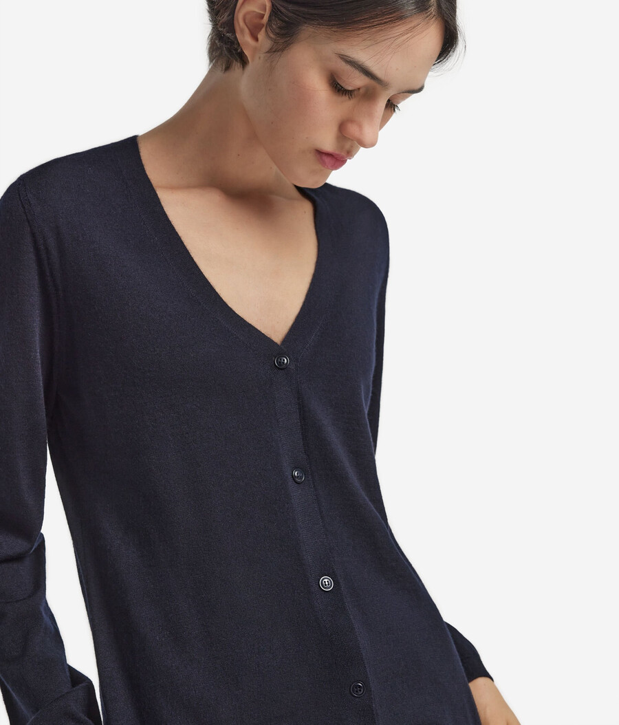 feiner kaschmir-cardigan mit v-ausschnitt
