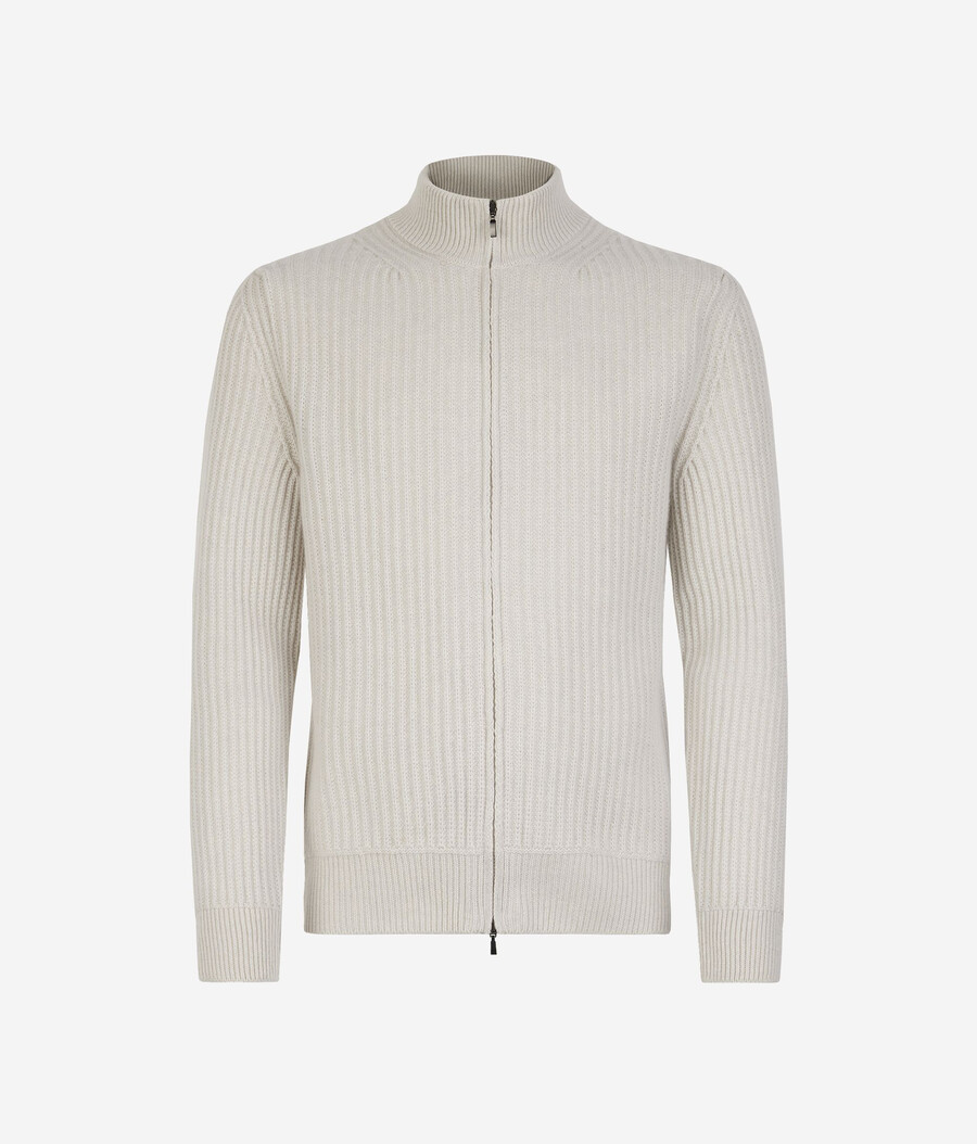 gerippter ultraweicher kaschmir-cardigan