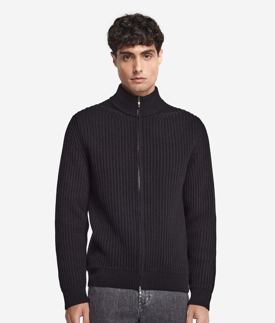 gerippter ultraweicher kaschmir-cardigan