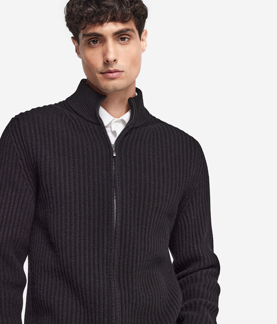 gerippter ultraweicher kaschmir-cardigan