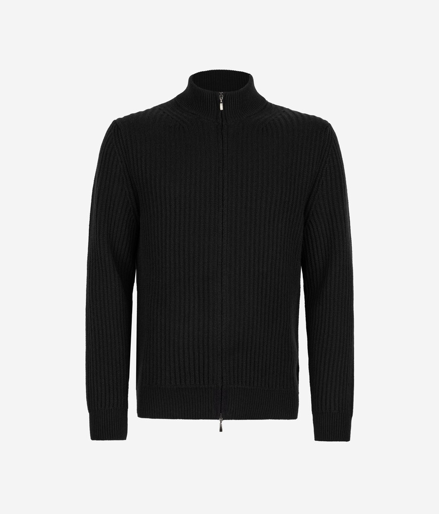 gerippter ultraweicher kaschmir-cardigan