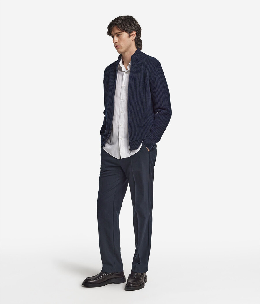 gerippter ultraweicher kaschmir-cardigan