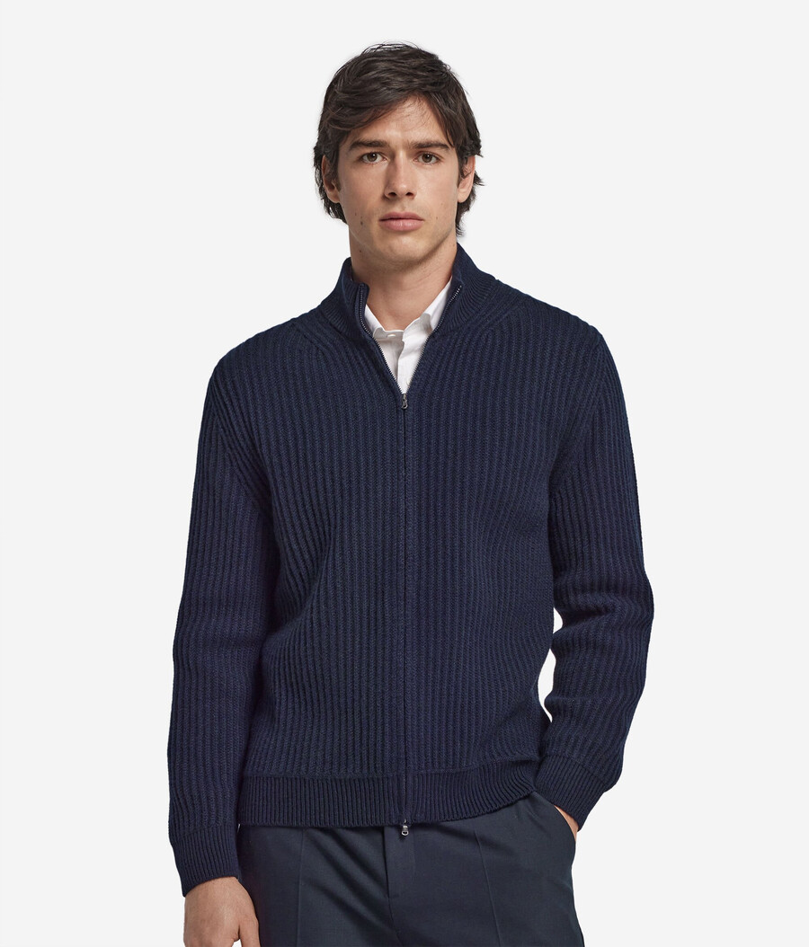 gerippter ultraweicher kaschmir-cardigan