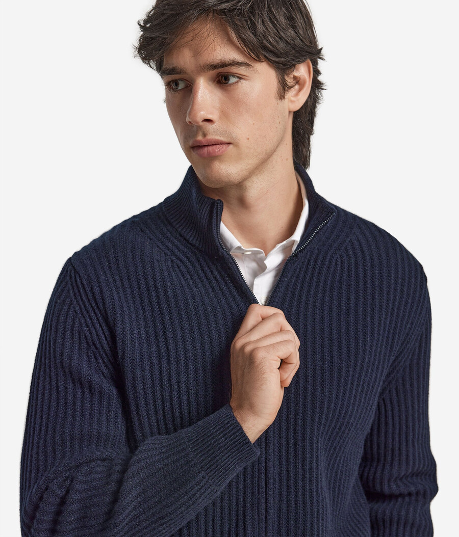 gerippter ultraweicher kaschmir-cardigan