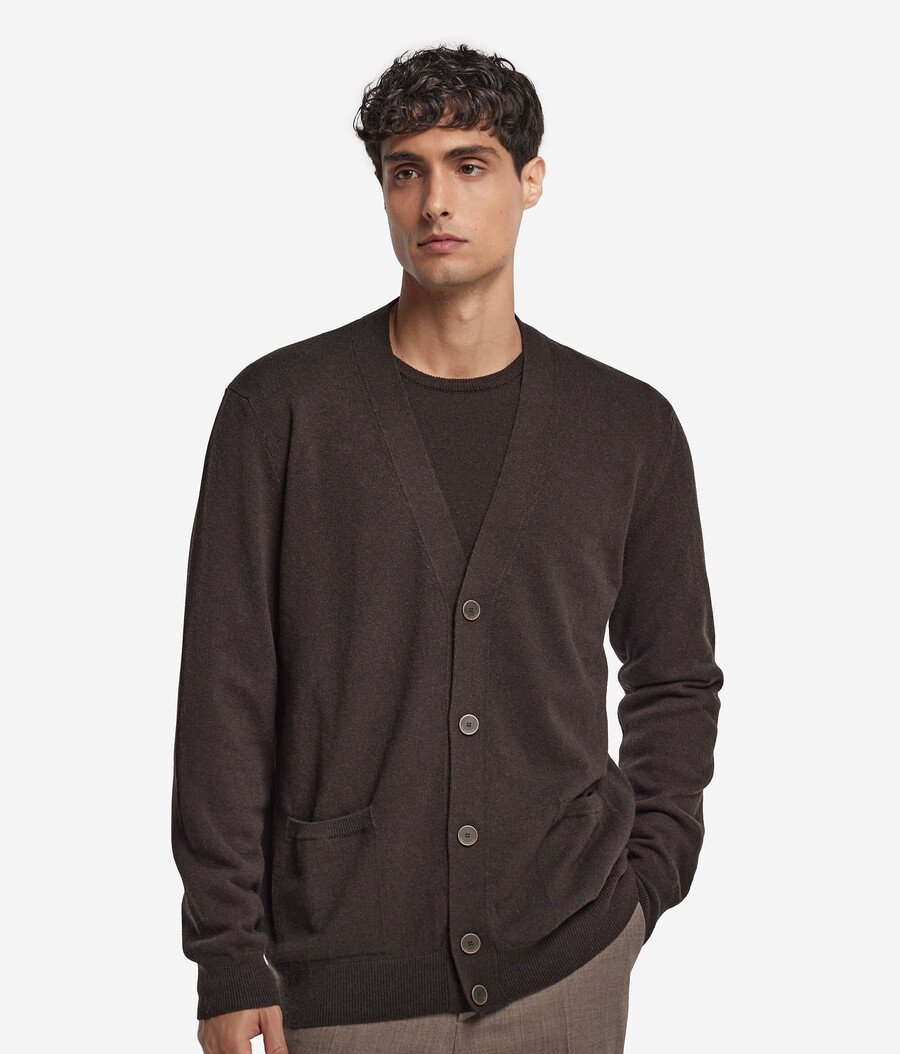 ultraweicher kaschmir-cardigan mit knöpfen