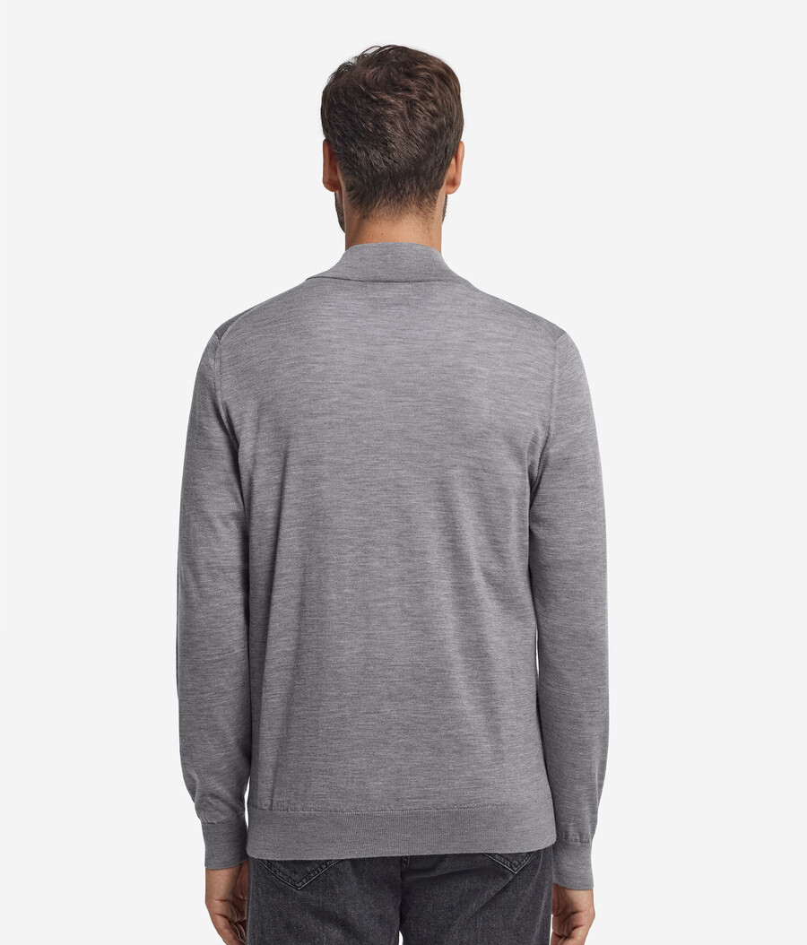 kaschmir-strickjacke mit reißverschluss