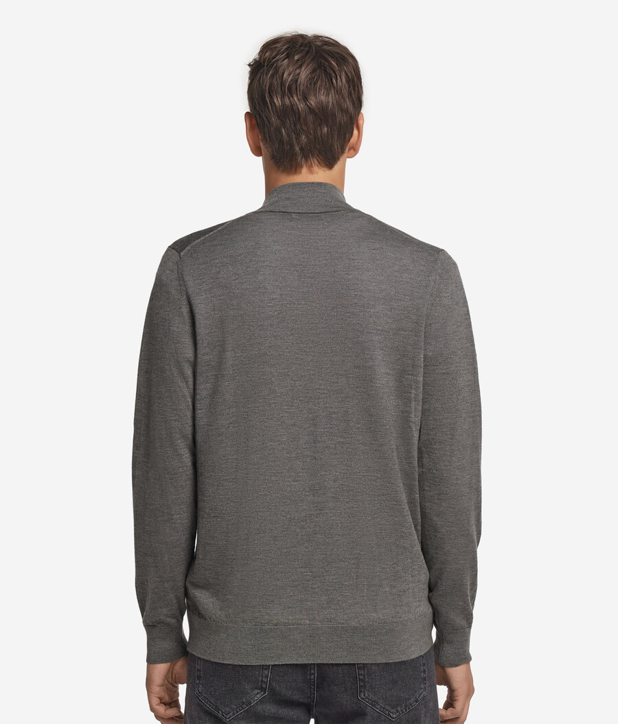 kaschmir-strickjacke mit reißverschluss