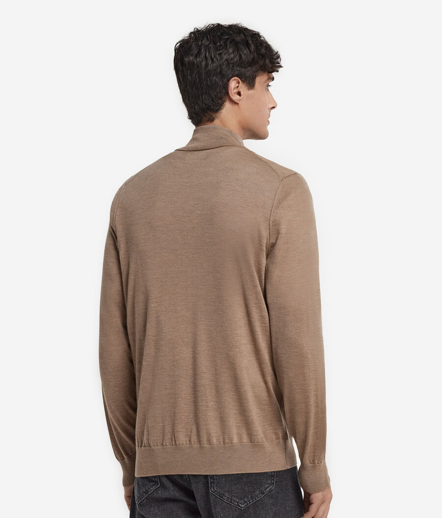 kaschmir-strickjacke mit reißverschluss