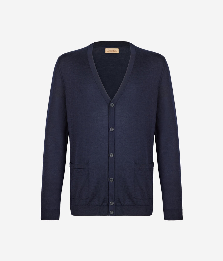 kaschmir-strickjacke mit knöpfen