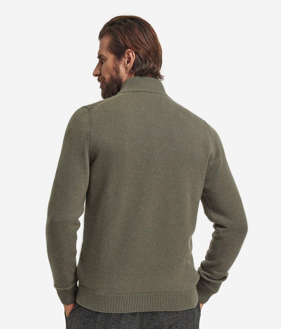 ultraweicher kaschmir-cardigan mit reißverschluss