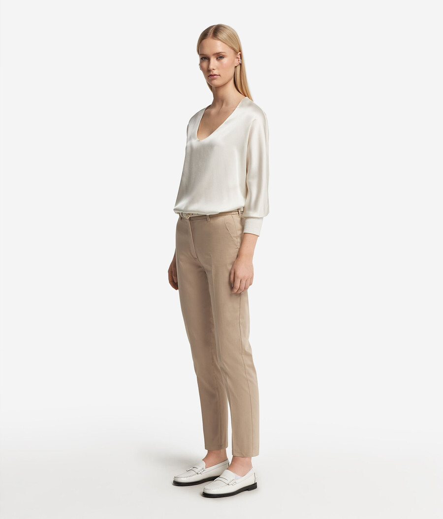 zigarettenhose mit reißverschluss