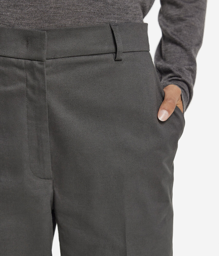 zigarettenhose aus baumwolle und kaschmir