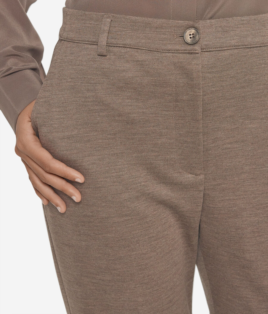 zigarettenhose aus wolljersey