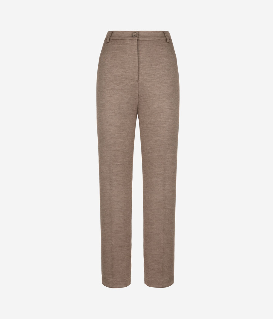 zigarettenhose aus wolljersey