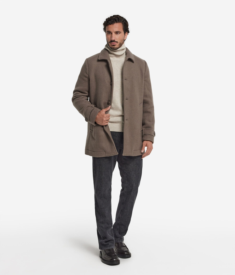 einreihiger kaschmir-peacoat