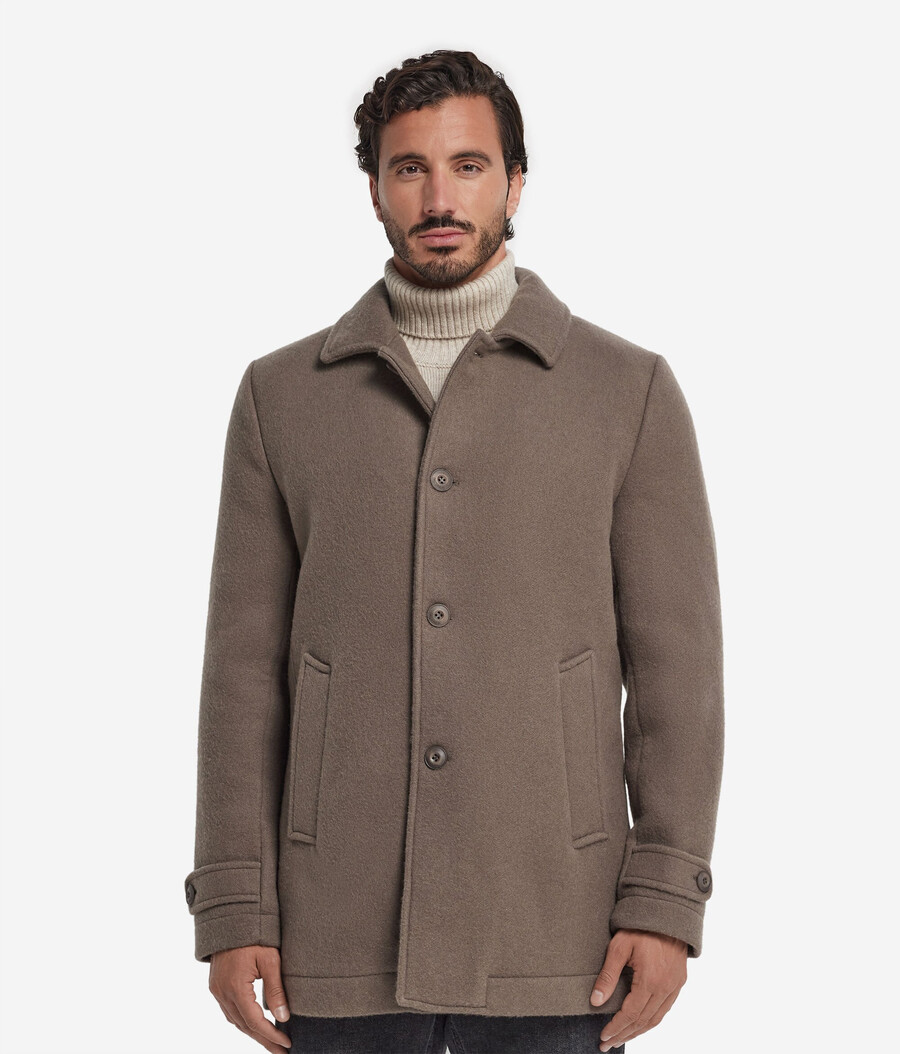 einreihiger kaschmir-peacoat