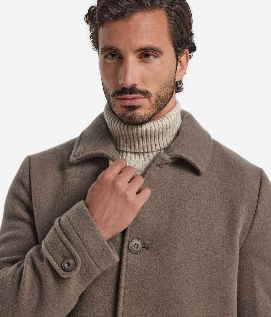einreihiger kaschmir-peacoat
